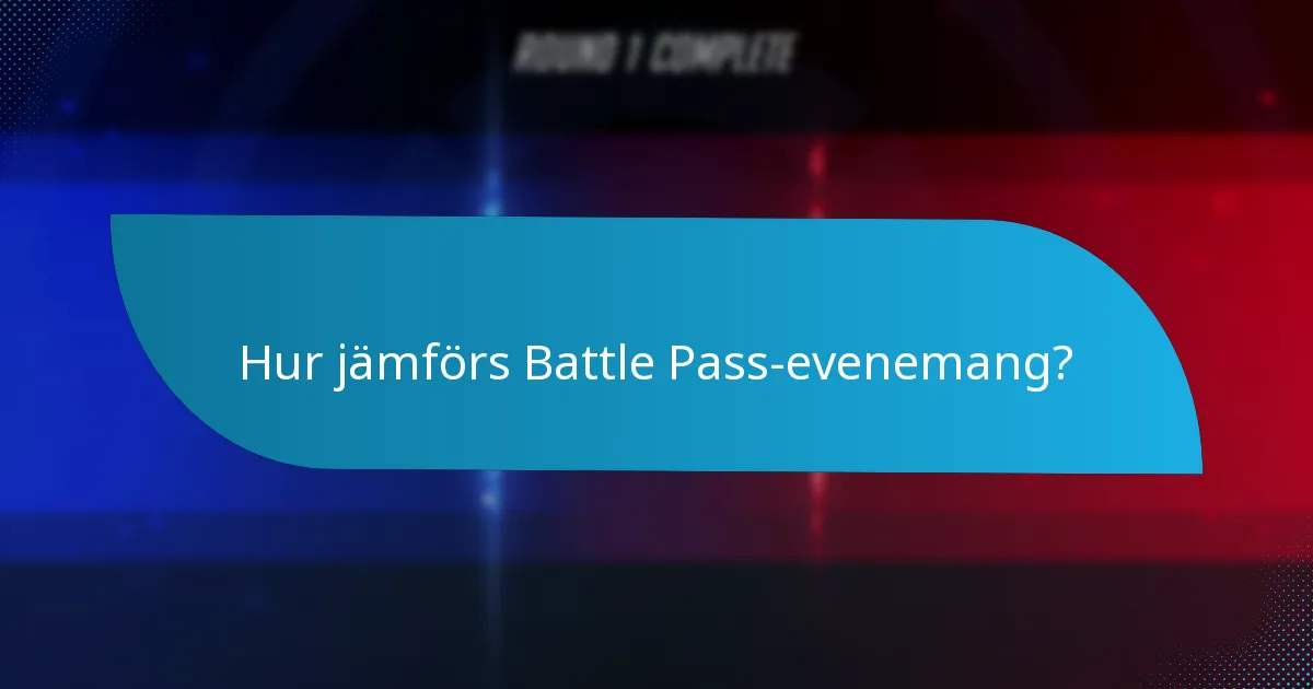 Vad är säsongsbetonade Battle Pass-evenemang?